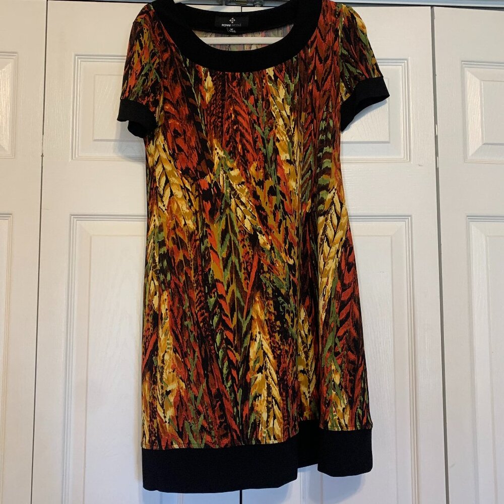 Ronni Nicole Dress 8P Knee Length Fall Colors